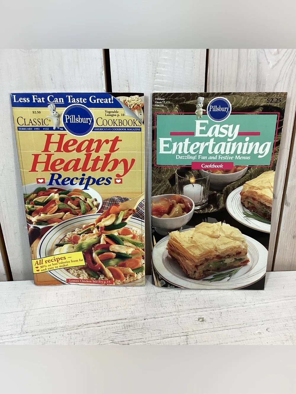 Lot of 8 Pillsbury Cookbooks, Recipes, Vintage & Contemporary
